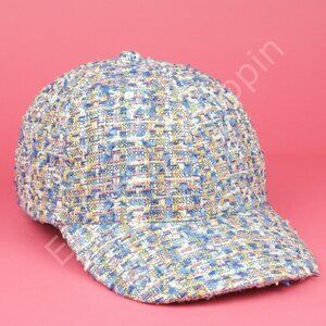 Emotionally Unavailable x Playboy Hat Mens M Blue Yellow Cotton Blend Tweed